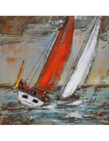 TABLEAU METAL ROUTE DU RHUM relief