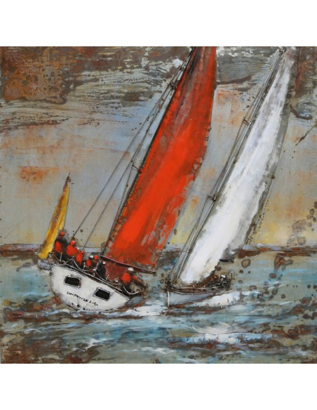 TABLEAU METAL ROUTE DU RHUM relief