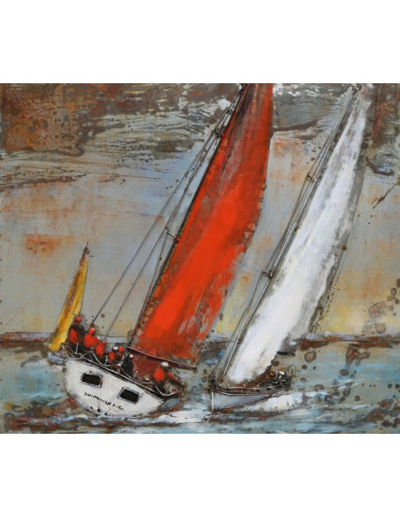 TABLEAU METAL ROUTE DU RHUM relief