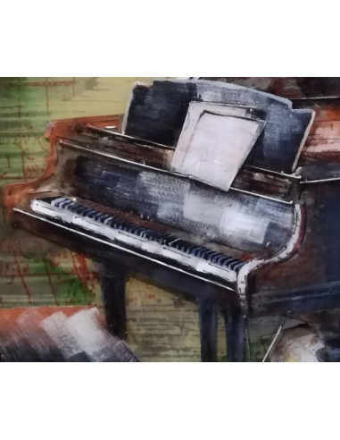 TABLEAU METAL PIANO relief