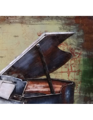TABLEAU METAL PIANO relief