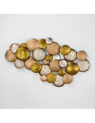 SCULPTURE MURALE BOUTONS OR