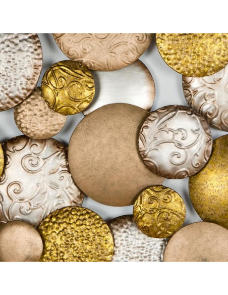 SCULPTURE MURALE BOUTONS OR