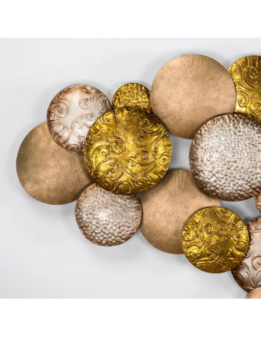 SCULPTURE MURALE BOUTONS OR