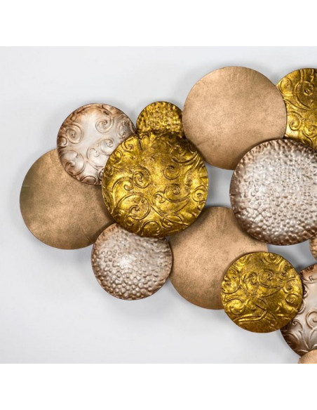 SCULPTURE MURALE BOUTONS OR