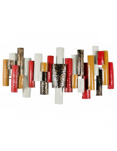 DECORATION MURALE BAMBOO EPAIS rouge