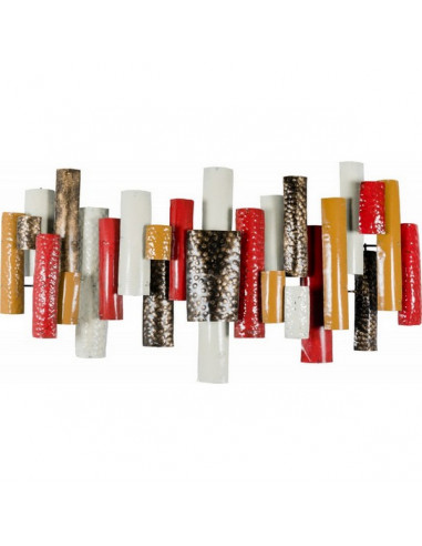 DECORATION MURALE BAMBOO EPAIS rouge