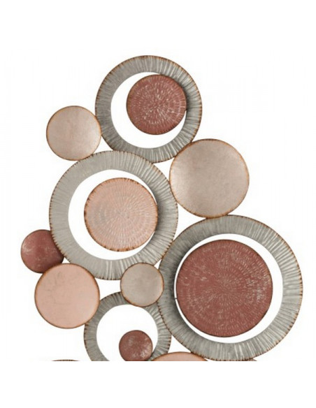 DECORATION MURALE DISQUE ROSE
