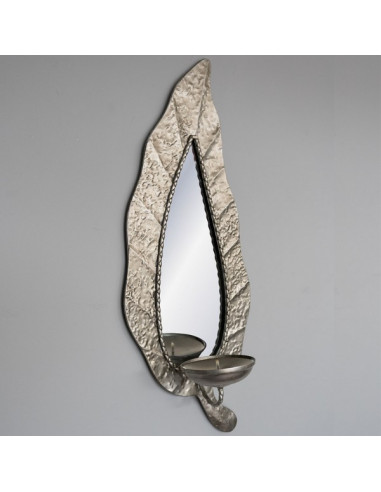 DECORATION MURALE FEUILLES MIROIR