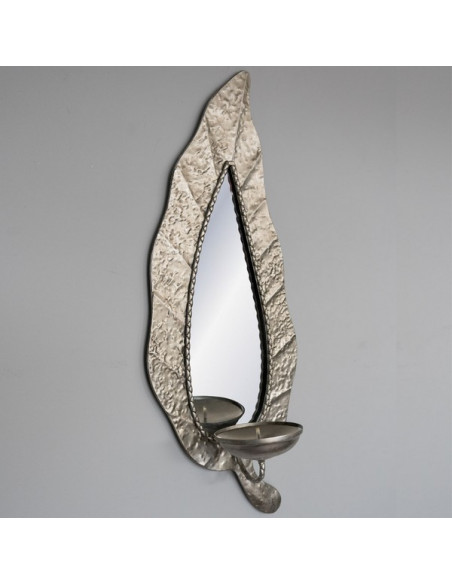 DECORATION MURALE FEUILLES MIROIR