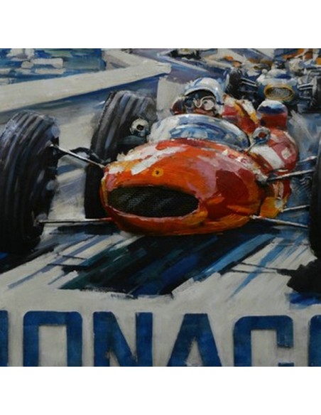 TABLEAU METAL - GRAND PRIX MONACO relief