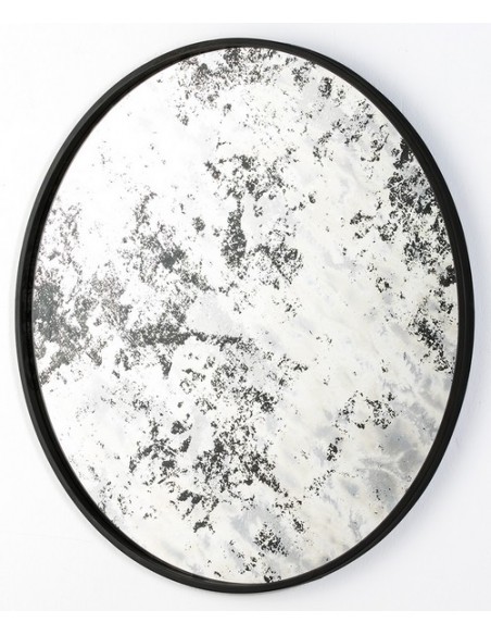 MIROIR ROND VIEILLI - 80 CM