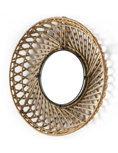 MIROIR OSIER NATUREL OU BLANC - 50 CM