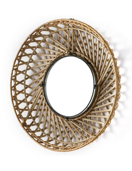 MIROIR OSIER NATUREL OU BLANC - 50 CM