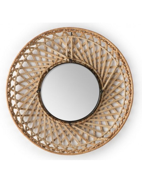 MIROIR OSIER NATUREL OU BLANC - 50 CM