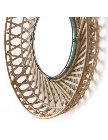 MIROIR OSIER NATUREL OU BLANC - 50 CM