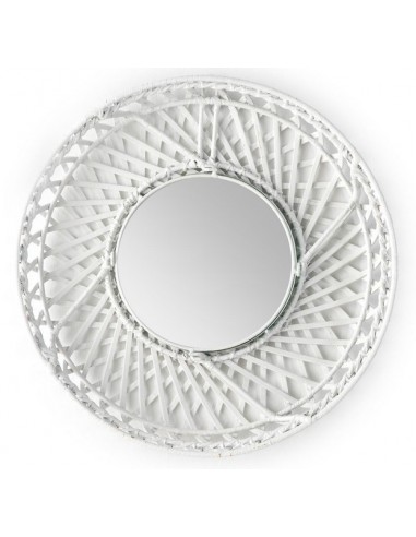 MIROIR OSIER NATUREL OU BLANC - 50 CM