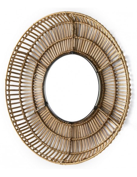 MIROIR OSIER NATUREL OU NOIR - 70 CM