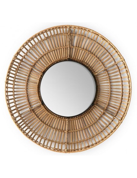 MIROIR OSIER NATUREL OU NOIR - 70 CM