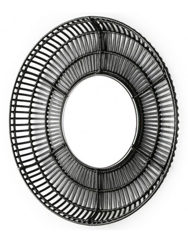 MIROIR OSIER NATUREL OU NOIR - 70 CM