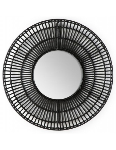 MIROIR OSIER NATUREL OU NOIR - 70 CM