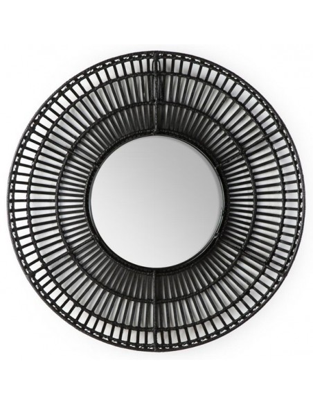 MIROIR OSIER NATUREL OU NOIR - 70 CM
