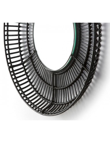 MIROIR OSIER NATUREL OU NOIR - 70 CM