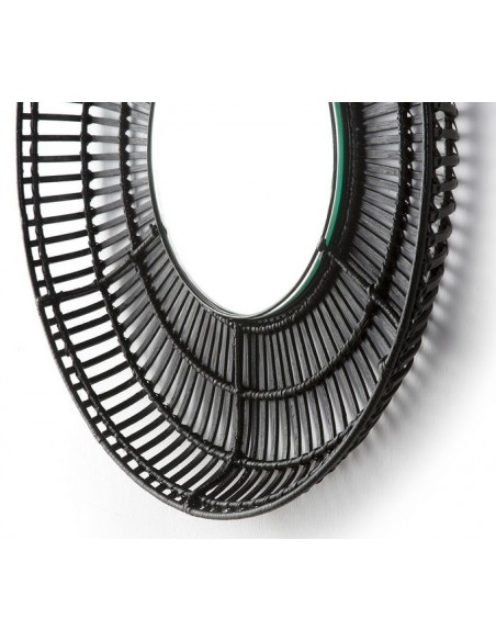 MIROIR OSIER NATUREL OU NOIR - 70 CM