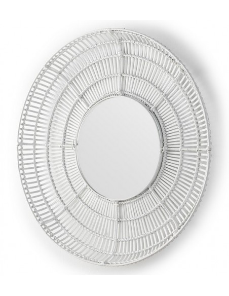 MIROIR OSIER NATUREL / NOIR / BLANC - 90 CM