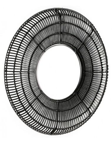 MIROIR OSIER NATUREL / NOIR / BLANC - 90 CM