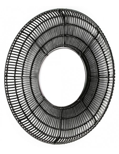 MIROIR OSIER NATUREL / NOIR / BLANC - 90 CM