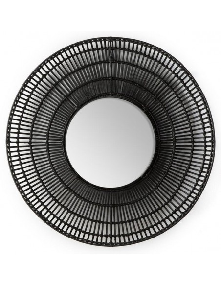MIROIR OSIER NATUREL / NOIR / BLANC - 90 CM