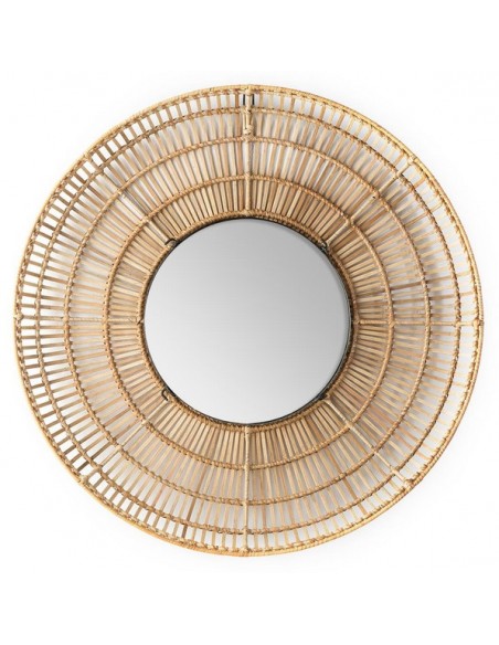 MIROIR OSIER NATUREL / NOIR / BLANC - 90 CM