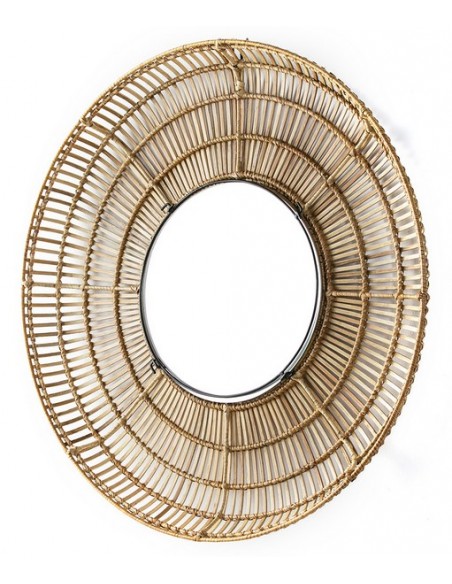 MIROIR OSIER NATUREL / NOIR / BLANC - 90 CM