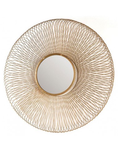 MIROIR MÉTAL ROSACE DORÉE - 79 CM / 112 CM
