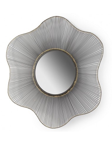 MIROIR MÉTAL FLEUR - 99 CM