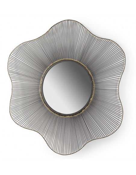 MIROIR MÉTAL FLEUR - 99 CM
