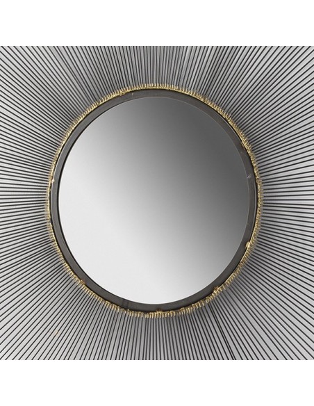 MIROIR MÉTAL FLEUR - 99 CM