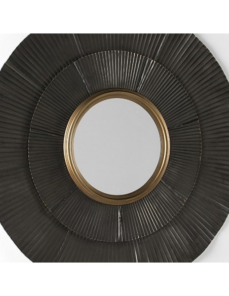 MIROIR FLEUR ABSTRAITE - 105 CM