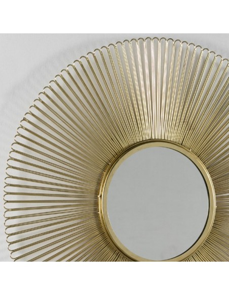 MIROIR FLEUR DORÉE - 81 CM