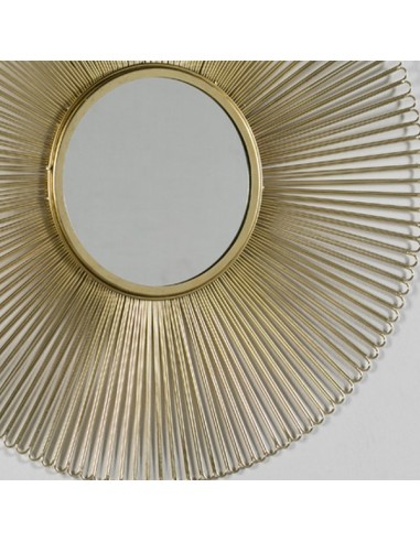 MIROIR FLEUR DORÉE - 81 CM