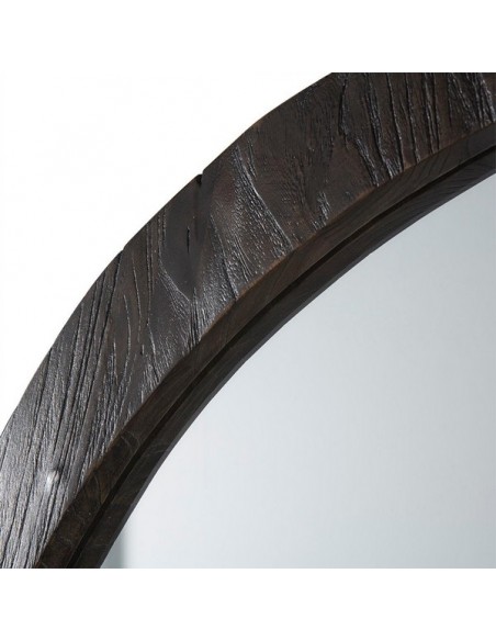 MIROIR BOIS D'ORME BRUN - 81 X 62 CM
