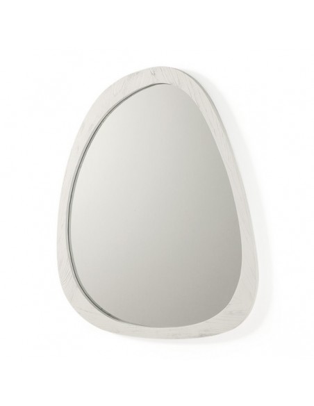 MIROIR BOIS D'ORME BLANC - 81 X 62 CM