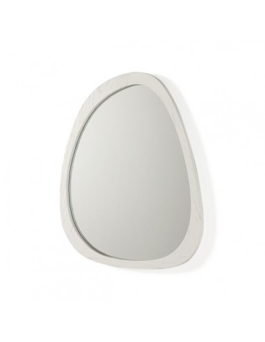 MIROIR BOIS D'ORME BLANC - 81 X 62 CM