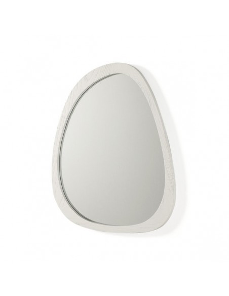 MIROIR BOIS D'ORME BLANC - 81 X 62 CM