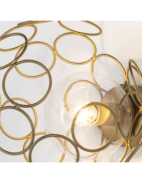 APPLIQUE SPHERE OR - 30 CM