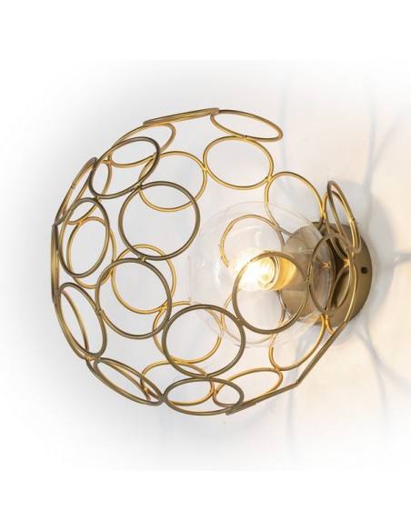 APPLIQUE SPHERE OR - 30 CM