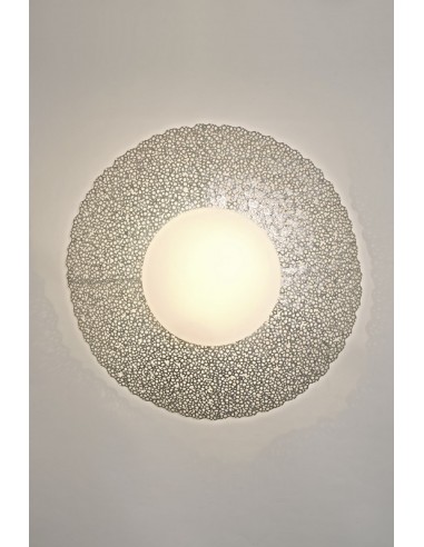 APPLIQUE COROLLE ARGENTÉE - 90 CM