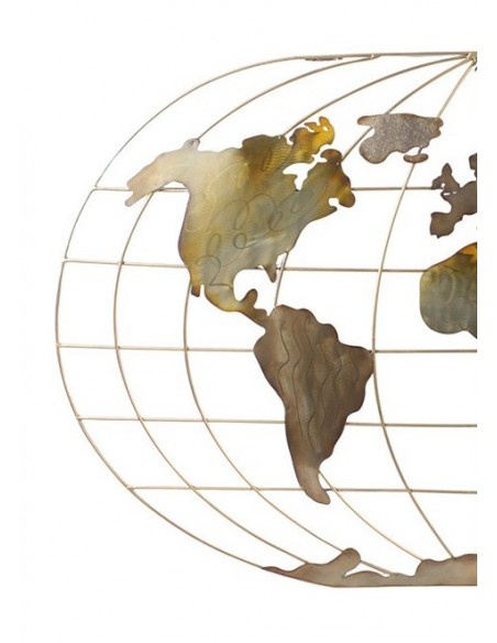 DÉCORATION MURALE - MAPPEMONDE OR