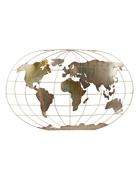 DÉCORATION MURALE - MAPPEMONDE OR